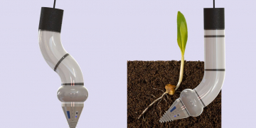 Soil-swimming robots to measure crop underworld