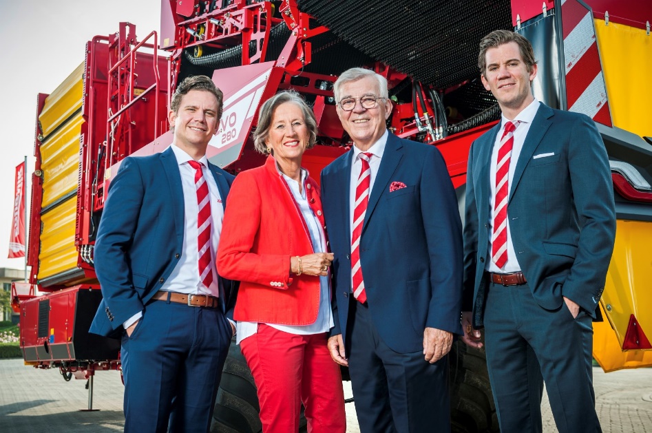 The fourth and fifth generation, Philipp, Christine, Franz and Christoph Grimme.