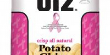 Utz Potato Chips offered in pink packaging