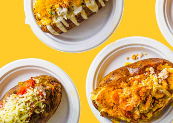 Gourmet loaded potatoes! The Original Crab Pot, Chicken Bacon Ranch and Chicken Fajita..just a few of their many options!