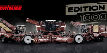 GRIMME UK celebrates sale of the 1,000th VARITRON self-propelled harvester