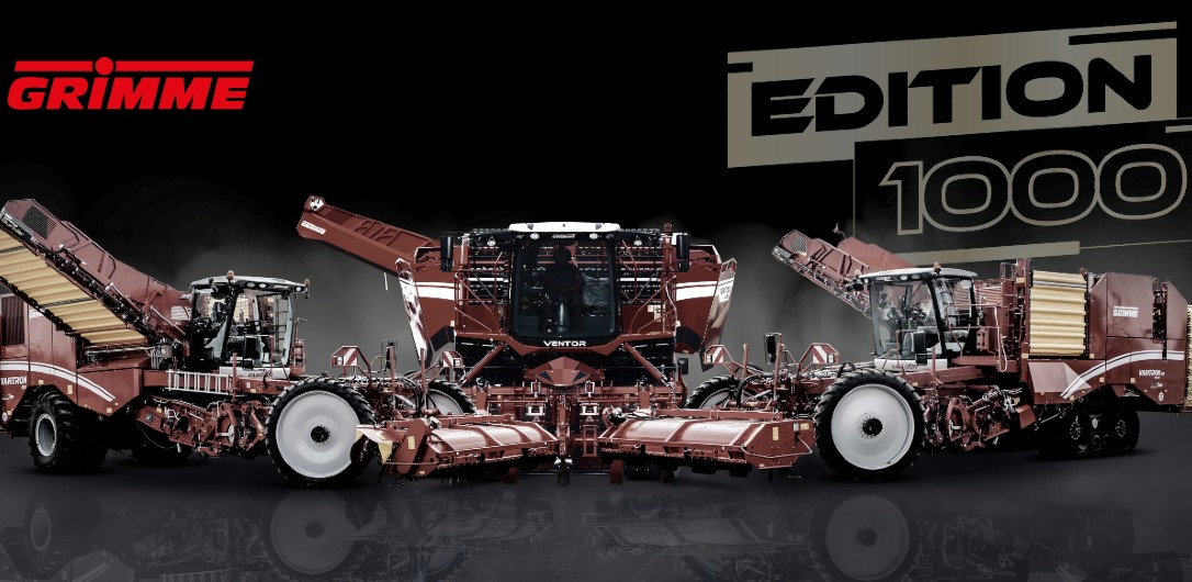 GRIMME UK celebrates sale of the 1,000th VARITRON self-propelled harvester
