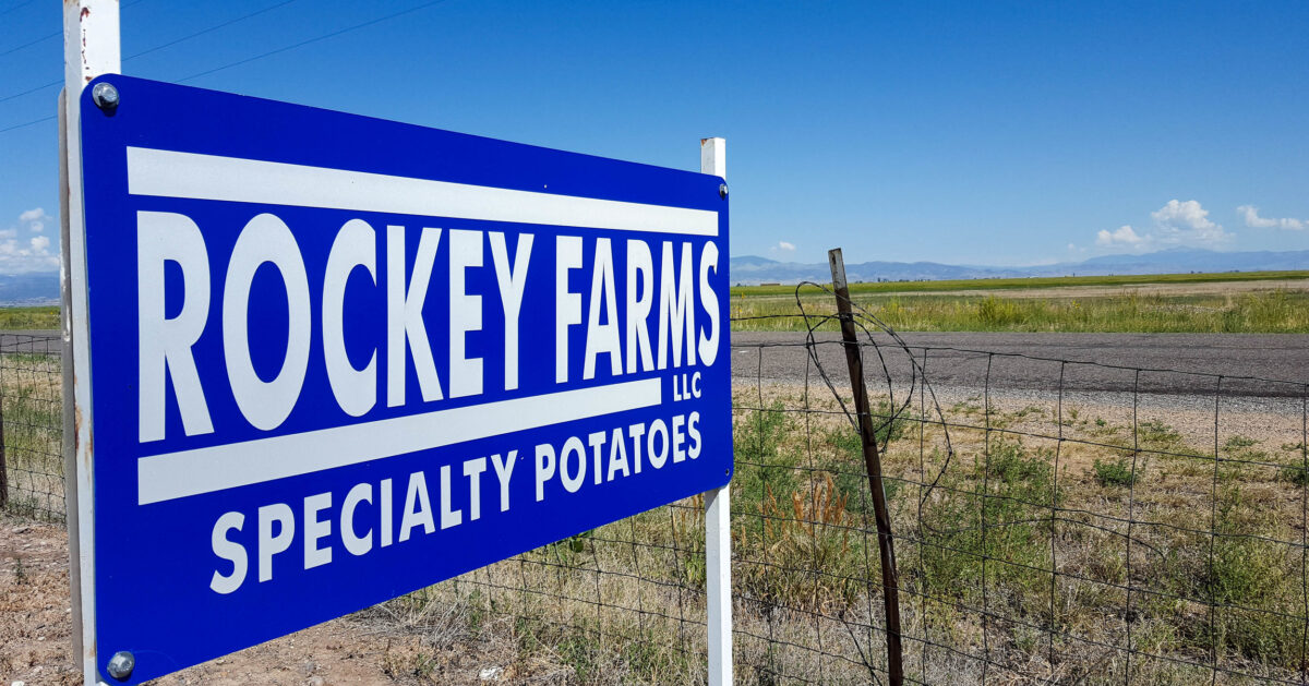 Brendon Rockey’s3-generation irrigated potatofarm at Center, Colorado