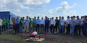 Potato growers of Chuvashia cultivate fields with the help of quadrocopters