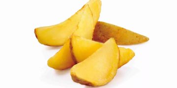 Нalved baby potatoes