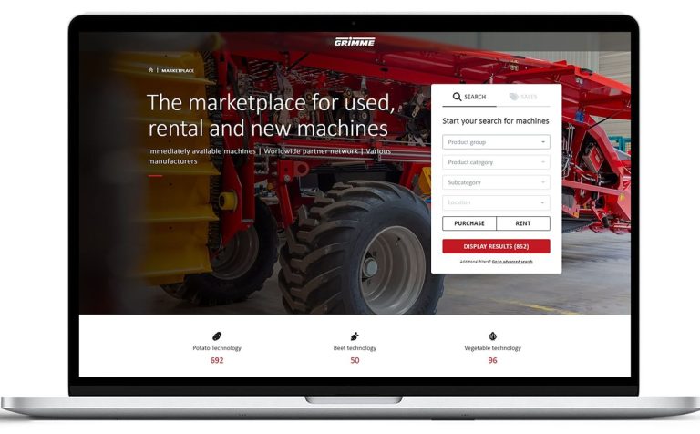 GRIMME avslöjar banbrytande digital marknadsplats som revolutionerar handeln med jordbruksmaskiner