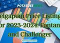 Belgapom Price Listings for 2023-2024: Fontane and Challenger