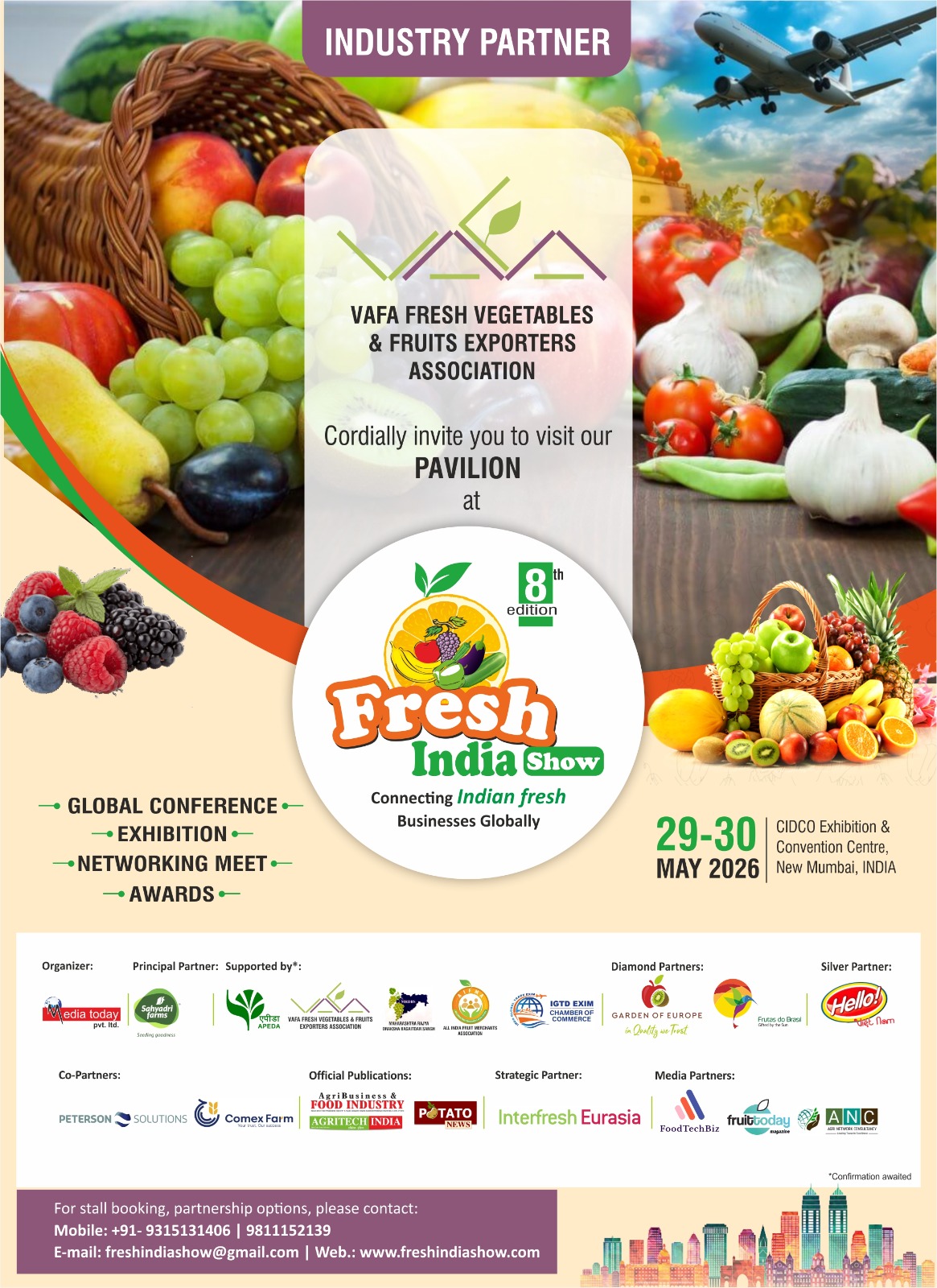APEDA and VAFA to Organise International Reverse Buyer–Seller Meet Alongside 8th Fresh India Show 2026 in Mumbai