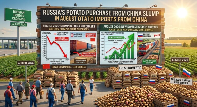 Russia's potato purchases from China slump in August as new domestic crop arrives 3 Russia's potato purchases from China slump in August as new domestic crop arrives