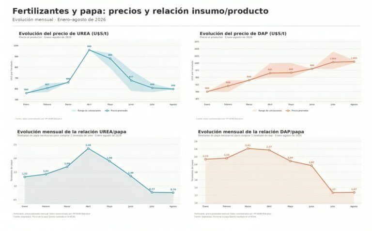 Argentīna: Kartupeļu cenu kāpums samazina urīnvielas izmaksas līdz 0.76 tonnām kartupeļu par tonnu