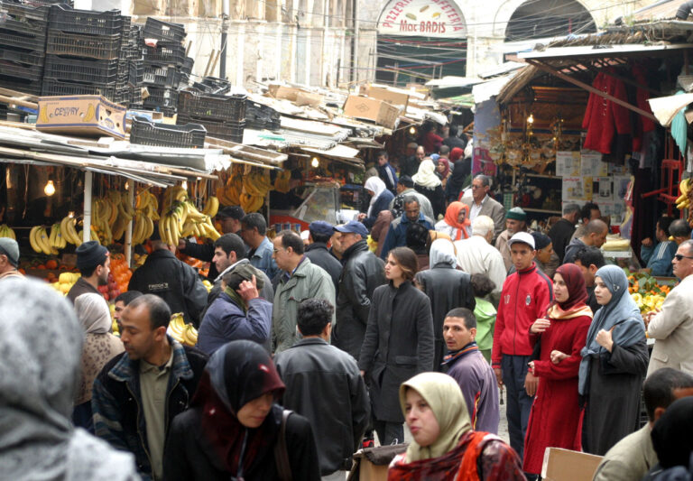 A produce market in Algeria