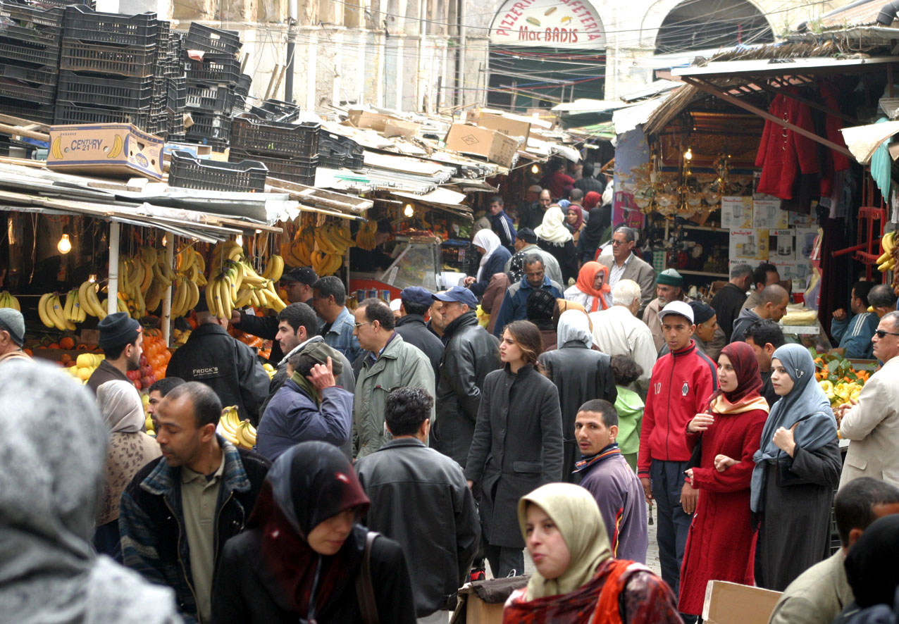 A produce market in Algeria