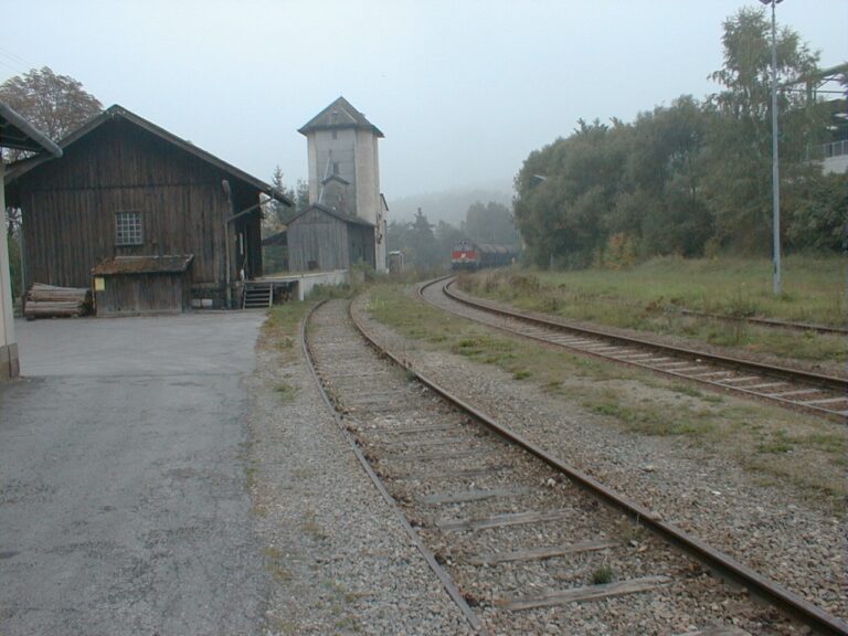 Potatoes loaded for rail transport at Raabs an der Thaya station, Lower Austria, in September 2000