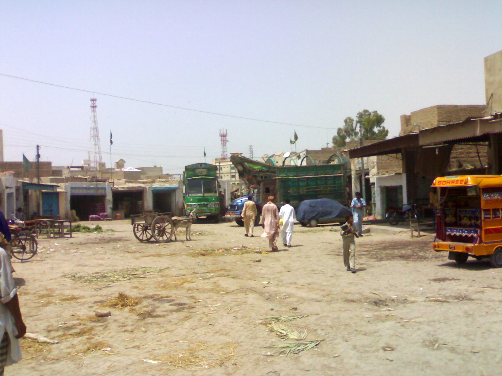 A vegetable market in Dadu, Sindh, Pakistan