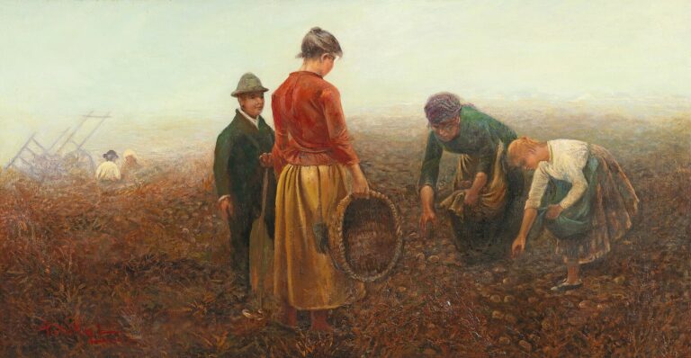 Hungary: Potato Area Falls to About 5,065 ha, a Tenth of 1990s Levels 3 The Potato Harvest, a painting by the Hungarian artist László Pataky