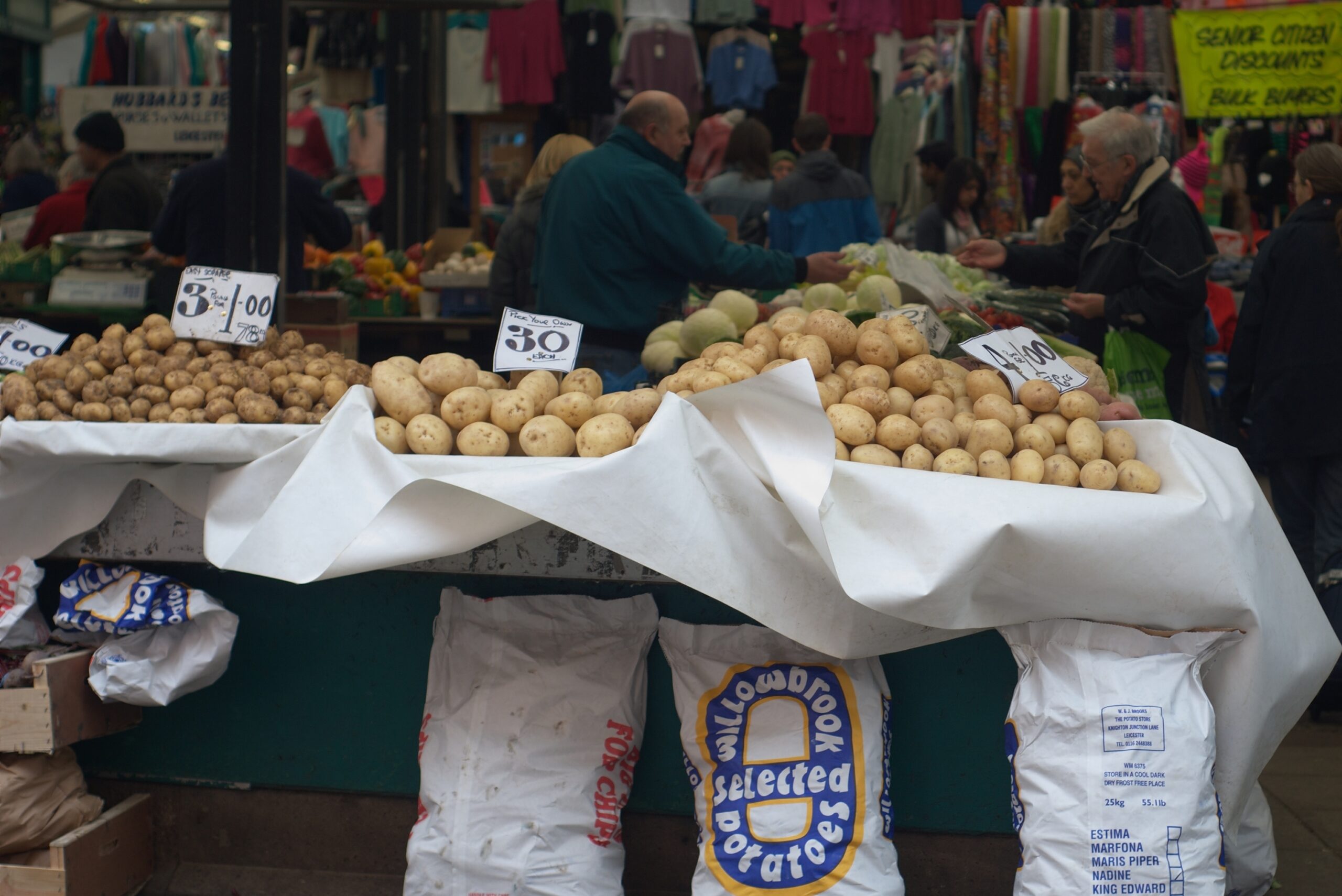 Potatoes at Leicester Market 1 scaled