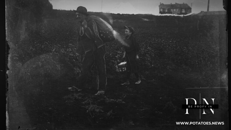 Historical photo of potato harvest in Norway