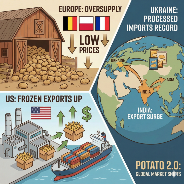 Potato 2.0: Global Market Shifts, Supply Surpluses, and the Rise of Processed Exports